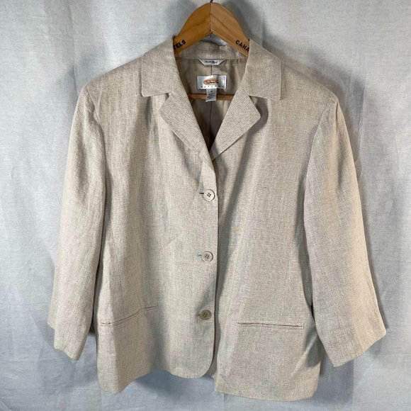 Talbots Petits Linen Blazer - Picture 1 of 7